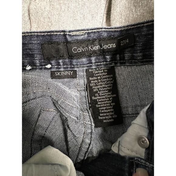BPU) Calvin Klein Jeans Women's Size 27 4 Skinny Waist 27 Denim Stretch - Picture 8 of 8